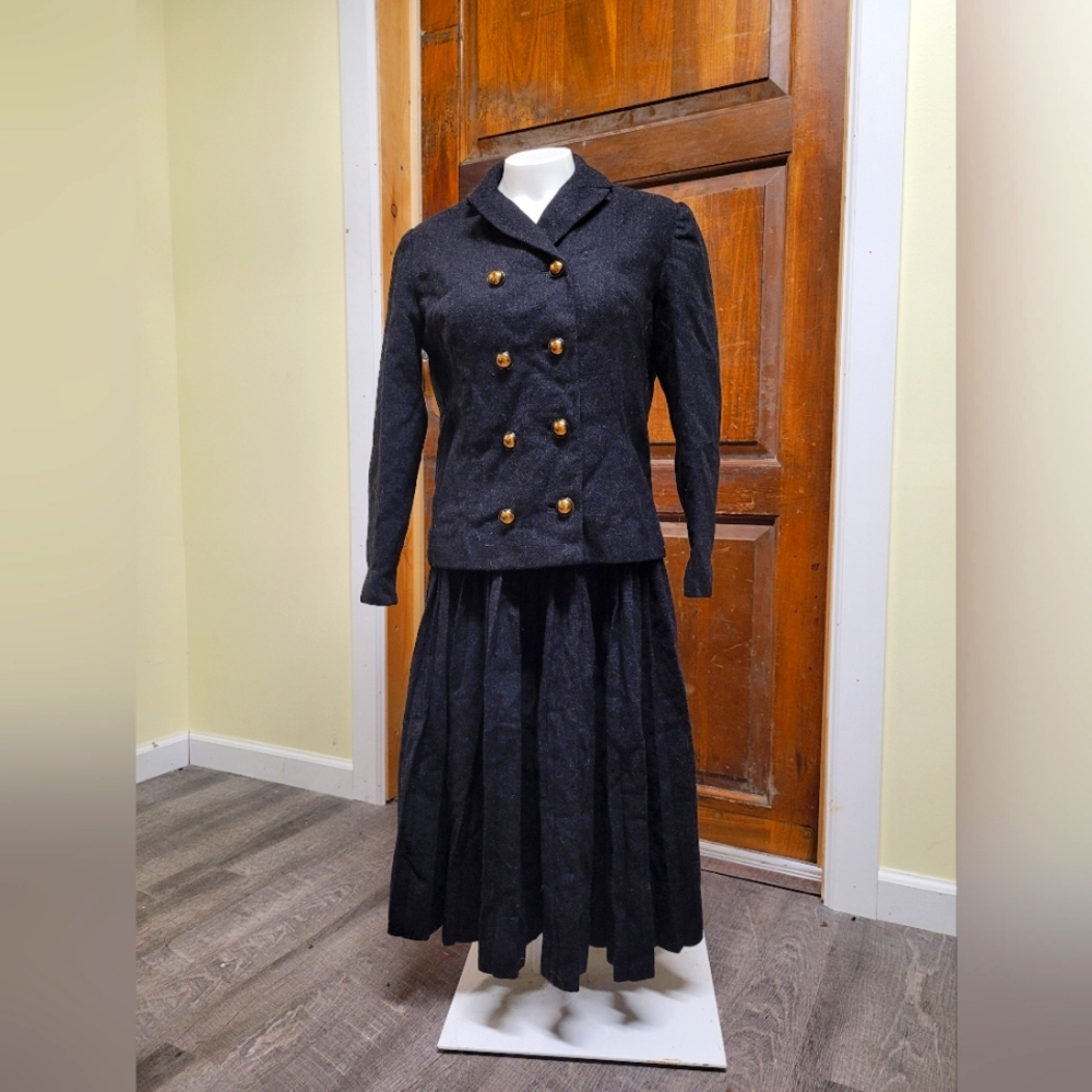VINTAGE Wool Jacket and Skirt Set